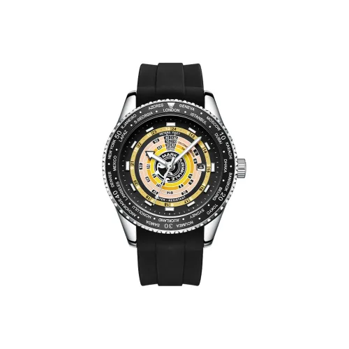 FAIRWHALE Кварцевый механизм силиконовый ремешок мужские часы черный циферблат