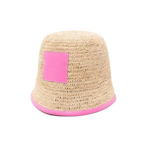 Jacquemus Рафия Соломенная шляпа Женская Бежевая Розовая