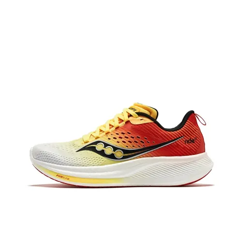 Saucony RIDE 17 Беговые кроссовки Низкий топ Белый Желтый Мужской