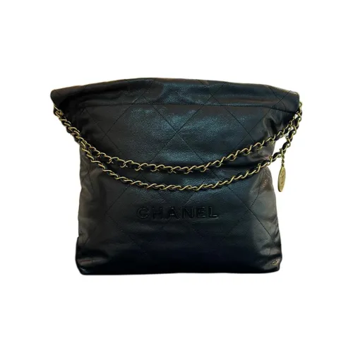 CHANEL 22Bag Личи Кожа Сумка Сумка через плечо Женская Черная