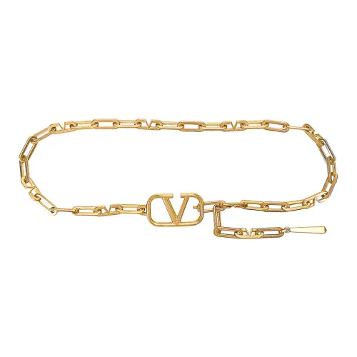 Valentino Эмблема Украшение Цепи для талии Женские Золото Ширина 1CM