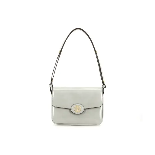 TORY BURCH Robinson Коровья кожа Спилок Сумка через плечо Сумка на плечо Стандартная Женская Светло-серый