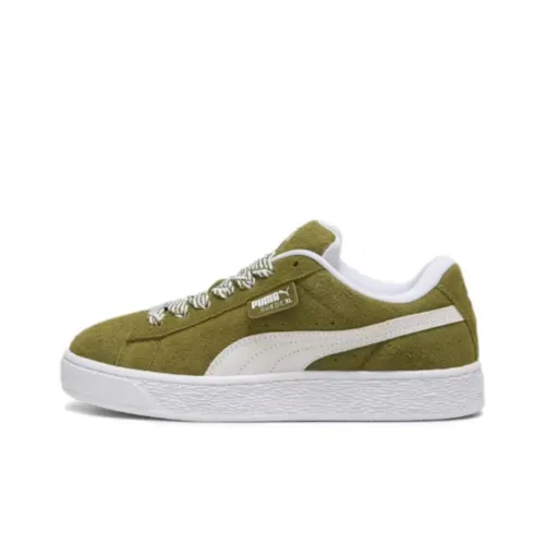 PUMA Suede XL Мягкий Амортизация Износостойкий Низкий Топ Скейтборд Кроссовки Женские Белый Зеленый