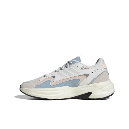 Adidas Ozwave Амортизация Износостойкий Низкий Топ Кроссовки с Толстой Подошвой Унисекс Белый Розовый Синий