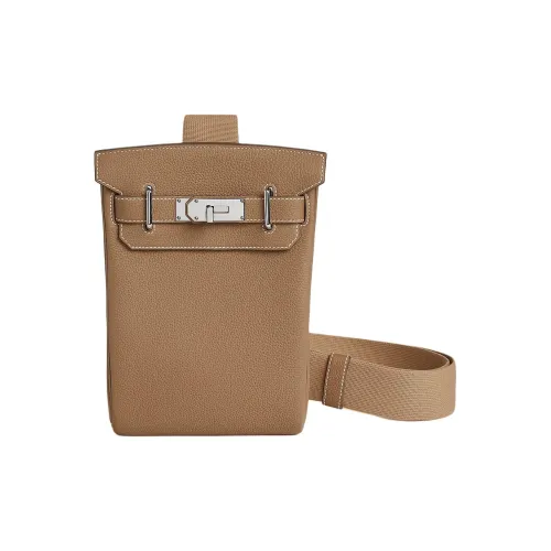 HERMES Hac a Dos Коровья кожа Togo Сумка через плечо Маленькая унисекс 3G Alezan Каштановый