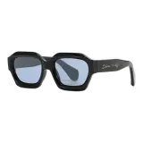 Черная резинка с линзами океанско-синего цвета