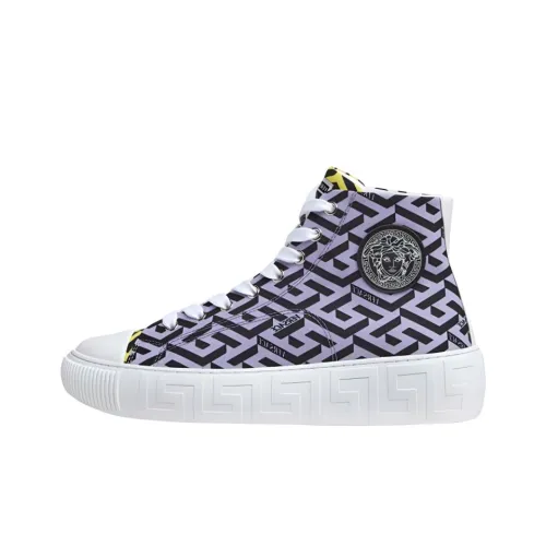 FANSIZHE La Greca Высокие Кроссовки для Скейтбординга Женские Светло-фиолетовые
