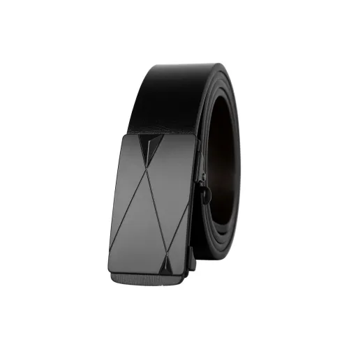 LUCKY LION Деловой повседневный стиль Автоматическая застежка Брюки Ремень Для Молодых и Средний возрастных Корова кожа Ремни Мужской 3,5 см