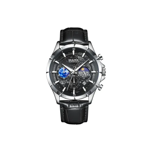 FAIRWHALE Кварцевый механизм кожаный ремешок мужские часы черный циферблат