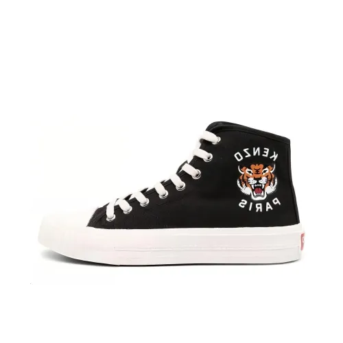 KENZO High Top Canvas Shoes Black Women's