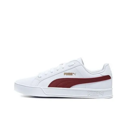 PUMA Smash Vulc Low Топ Кроссовки для скейтбординга Унисекс Белый Красный