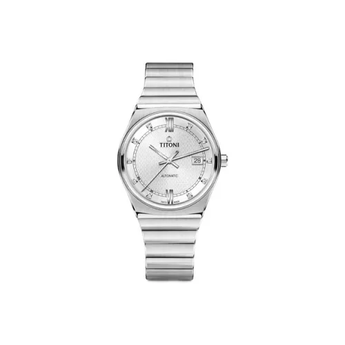 TITONI Power Collection Автоматический Механический Механизм Мужские Часы Циферблат 39,5 мм Серебристый