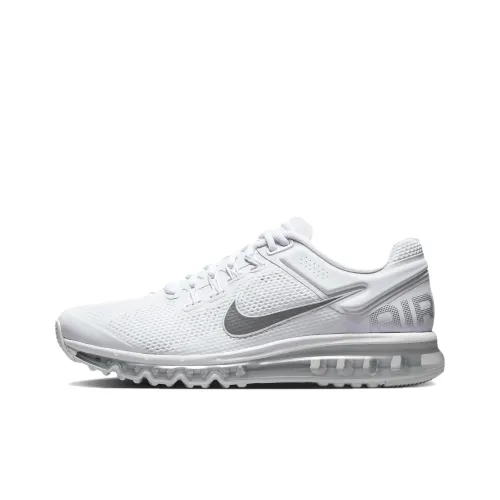 Nike Air Max 2013 Амортизация Противоскользящий Дышащий Поддержка Низкий Топ Повседневные Беговые кроссовки Мужские Белые