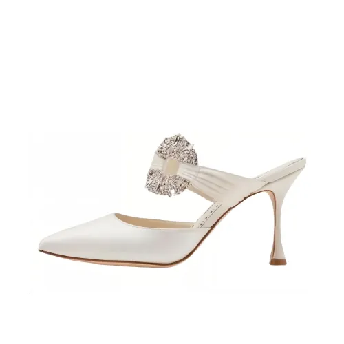 MANOLO BLAHNIK Домашние тапочки Женские Белые