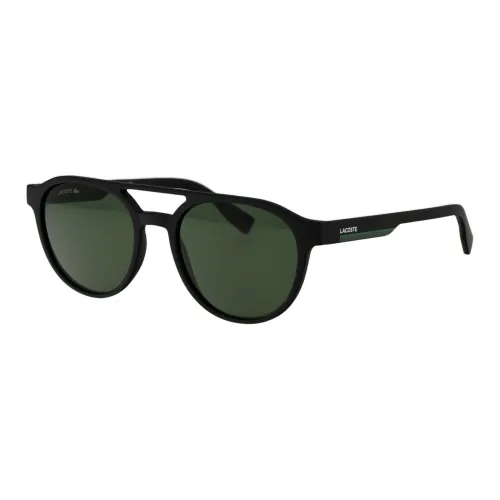 LACOSTE Ацетат Aviator Солнцезащитные очки Мужские Черные