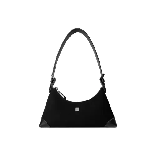 INJOYLIFE Нейлоновая ткань с кожаной вставкой одно плечо маленькая сумка женский черный