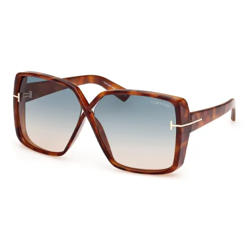 TOM FORD Пластик Нерегулярная форма Солнцезащитные очки Женские Черепаховый