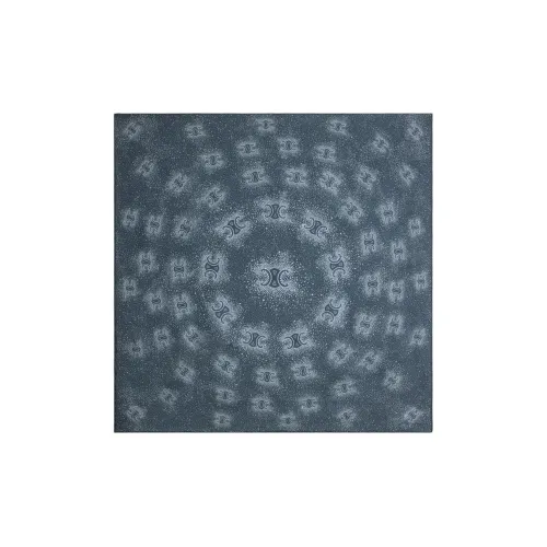 CELINE Шелковые шарфы Женские Синий