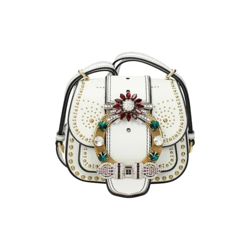 MIU MIU Сумка через плечо из коровьей кожи унисекс белый