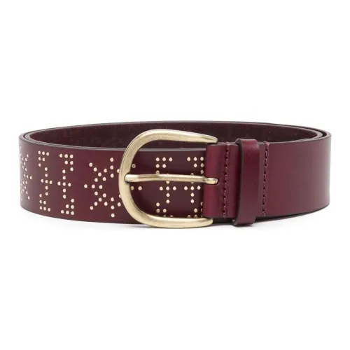 ISABEL MARANT Украшение с шипами кожа ремни женский бордовый ширина 4CM