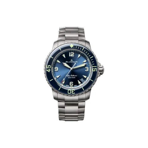 BLANCPAIN FIFTY FATHOMS Автоматический Механический Часы Мужские Циферблат 42,3 мм Синий Титан Корпус Часов