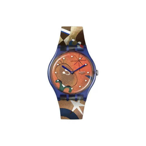 Swatch Quartz Механизм Унисекс Часы 41 мм Апельсиновый Циферблат Часы Bio Based Материал Корпус Часы Силиконовый Ремешок SO29Z136