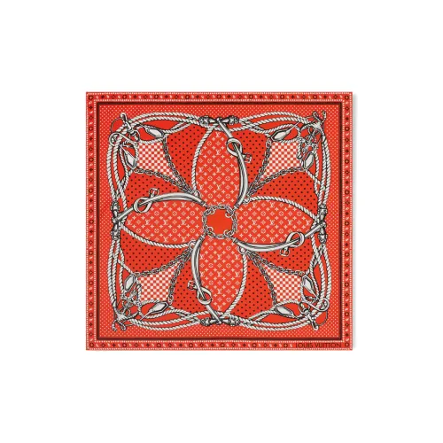 LOUIS VUITTON Шелковые шарфы Женские Апельсин