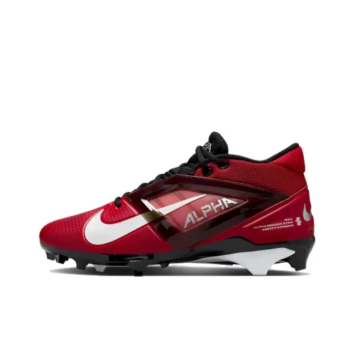 Nike Alpha Menace 4 FG Твердый Грунт Амортизация Износостойкие Футбольные Бутсы Мужские Красный