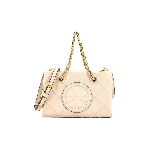 TORY BURCH Fleming Sheepskin Tote Bag Shopping Bag Handbag Crossbody Bag Mini Women's Cream White TORY BURCH Fleming Овчина Тоут Сумка Сумка для покупок Сумка Сумка через плечо Мини Женская Кремово-белая