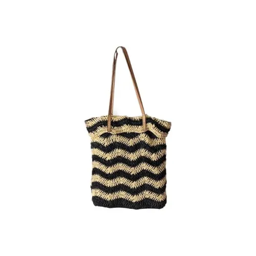 COIN QIAN Многоцветный Коровья кожа с Овчина Тоут Сумка Сумка для покупок Сумка среднего размера Унисекс Черный белый Два тона