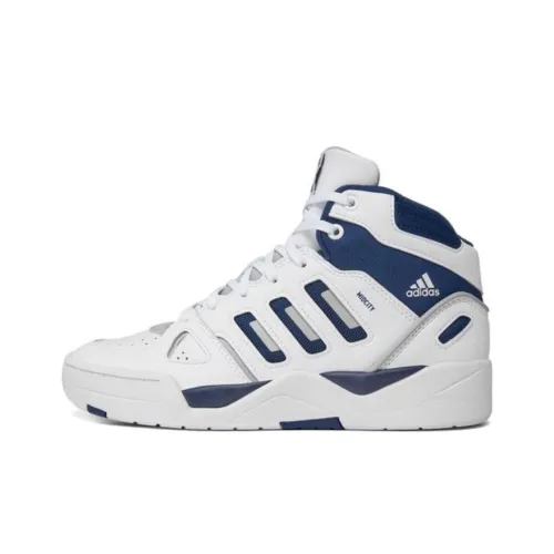Adidas Midcity High Топ Скейтборд Кроссовки Мужские Белые Синие