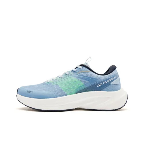 QIAODAN Flying Shadow 4 LITE Амортизаторы Шок Сопротивление Сцеплению Низкий Топ Беговые кроссовки Мужской Дождевой синий