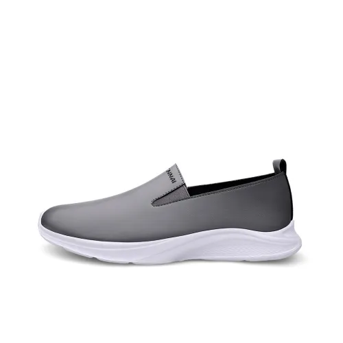 Wen Nai Мужские повседневные туфли Low Top Серые Мужские