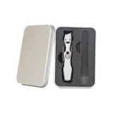 Серебряные щипцы + моющаяся яркая наждачная бумага для ногтей