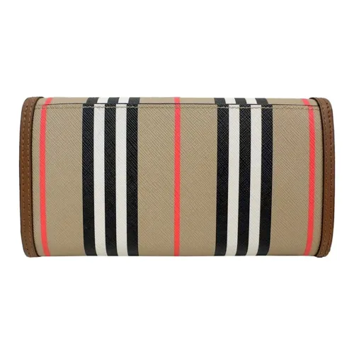 Burberry Холщовая кожа Сумка из холста Кошелек Женские Коричневый Кофе