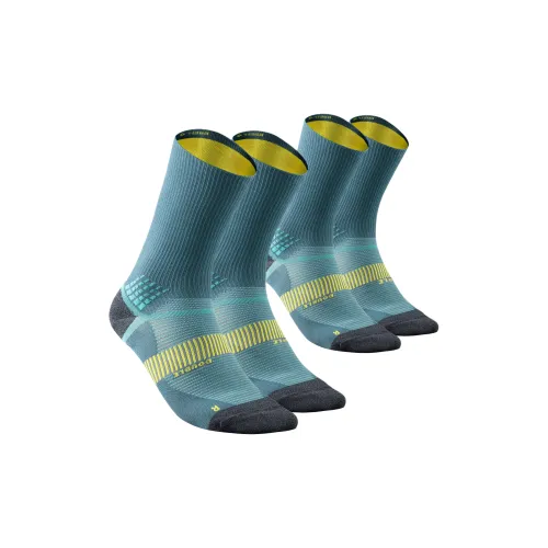 DECATHLON Носки Унисекс 2 упаковки Синий Кирпич Имбирный Желтый