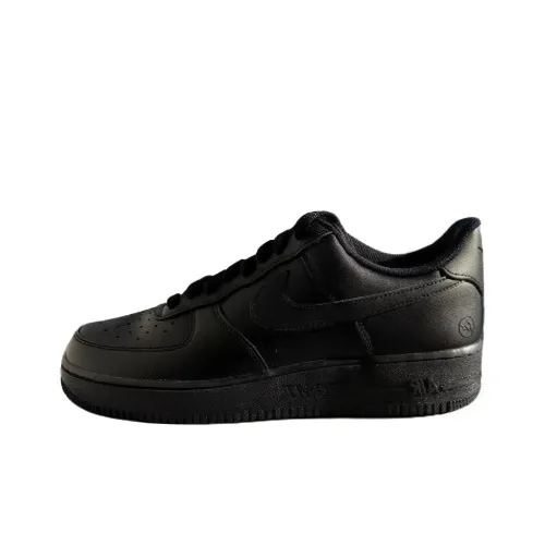 Fragment Design x Nike Air Force 1 Slip-Resistant Low Top Скейтборд Кроссовки Унисекс Черный