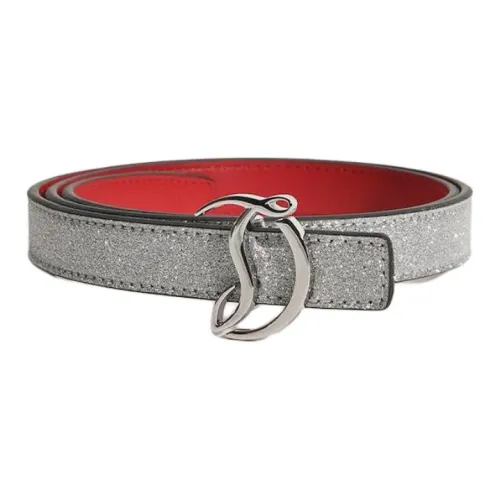 CL LUBOTING Двойной тон дизайна плавная застежка кожаные ремни женский серебряный