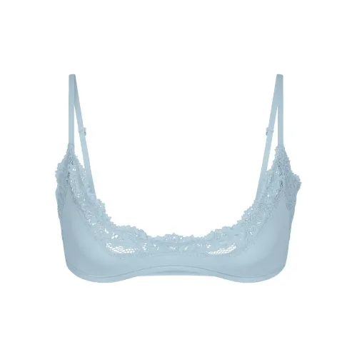 SKIMS FITS EVERYBODY Кружево Scoop Бюстгальтер Женский Деним Деним