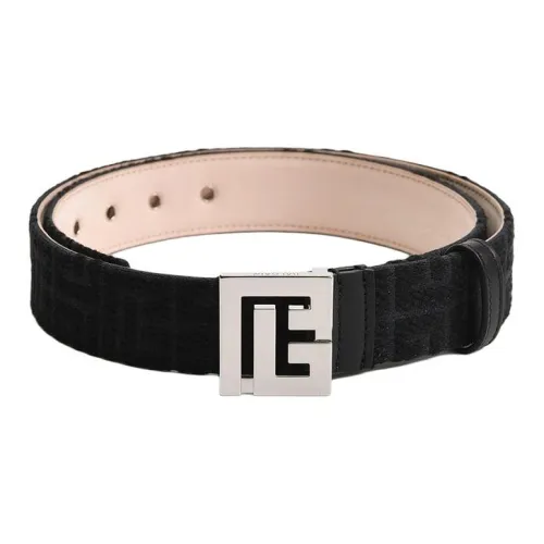 BALMAIN Однотонный украшение плавная застежка кожа ремни мужской черный ширина 3,5 см