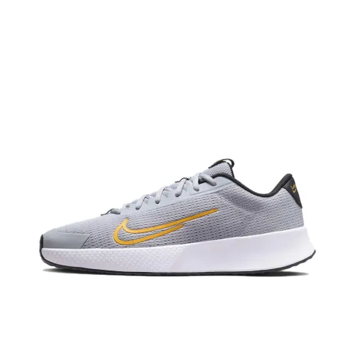 Nike Court Vapor Shock Absorbers Slip-Resistant Abrasion-Resistant Low Top Tennis Shoes Men's Gray Yellow Найк Корт Вапор Шок Абсорбер Слип-Резистент Абразион-Резистент Низкий Топ Теннисные Кроссовки Мужские Серый Желтый