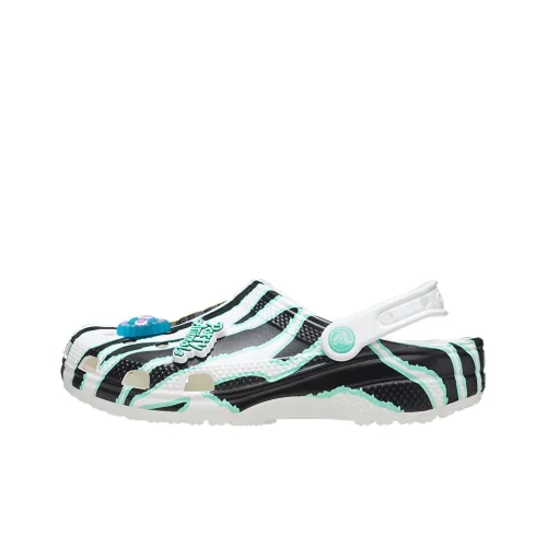 Crocs Classic Clog Sabo Мужской Белый Черный Синий