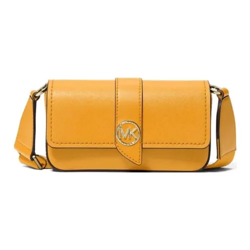 MICHAEL KORS Saffiano кожа багетная сумка сумка через плечо экстра маленькая женская шафран