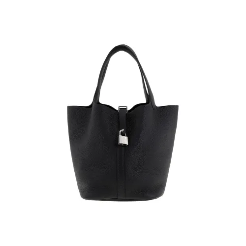 HERMES Picotin Lock TC Кожаная сумка из коровьей кожи корзина ведрообразная сумка сумка 22 женская 3Y Caban темно-синий