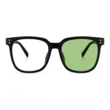 Чёрная оправа, зелёные линзы (Большой ARK8004)