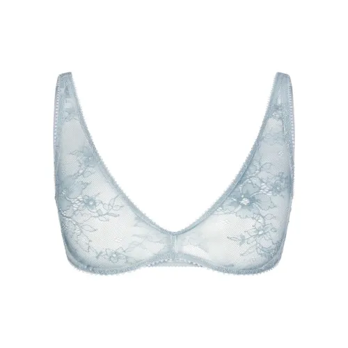SKIMS Ультра Fine LACE Plunge Бюстгальтер Bra Женский DENIM Деним