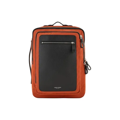 GIORGIO ARMANI Полиэстер Рюкзак Мужской Оранжевый и Черный