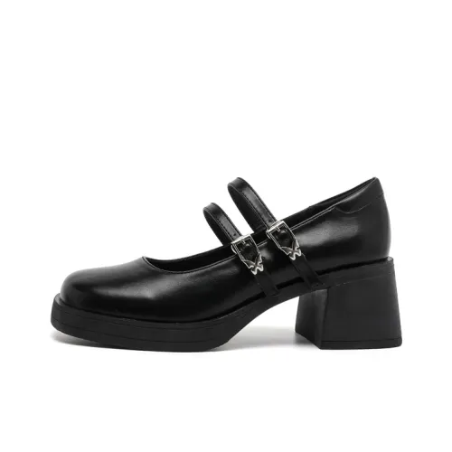 Daphne Грубый каблук Туфли Мэри Джейн 5 см Женские