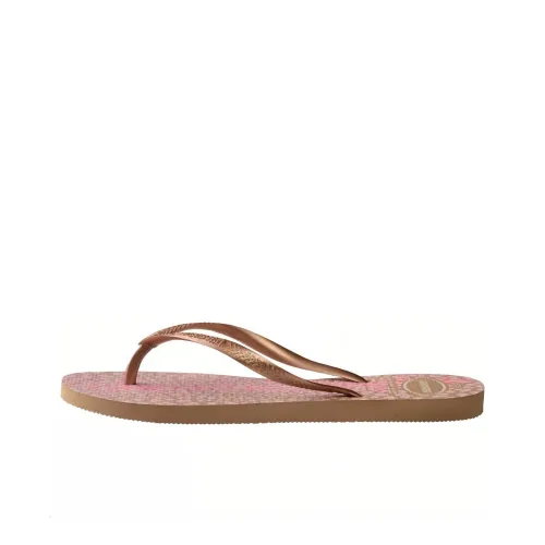 Havaianas Slim Animals Аbrasion Resistant Шлепанцы Женские Коричневый