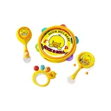 【Желтая уточка】 4-предметный набор (тамбурина + шкатулка + шейкер + шкатулка)